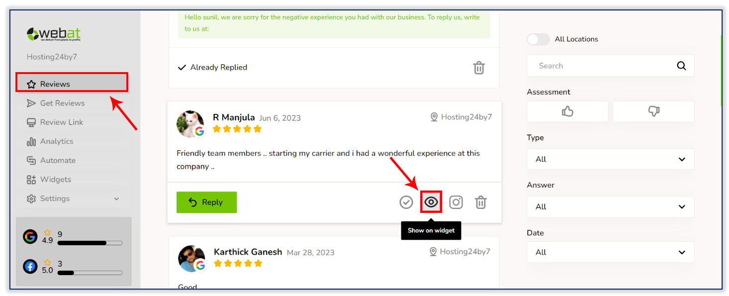 How to add review widgets in your website